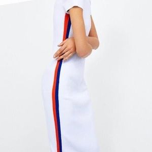 Zara Knit Ribbed Midi Dress